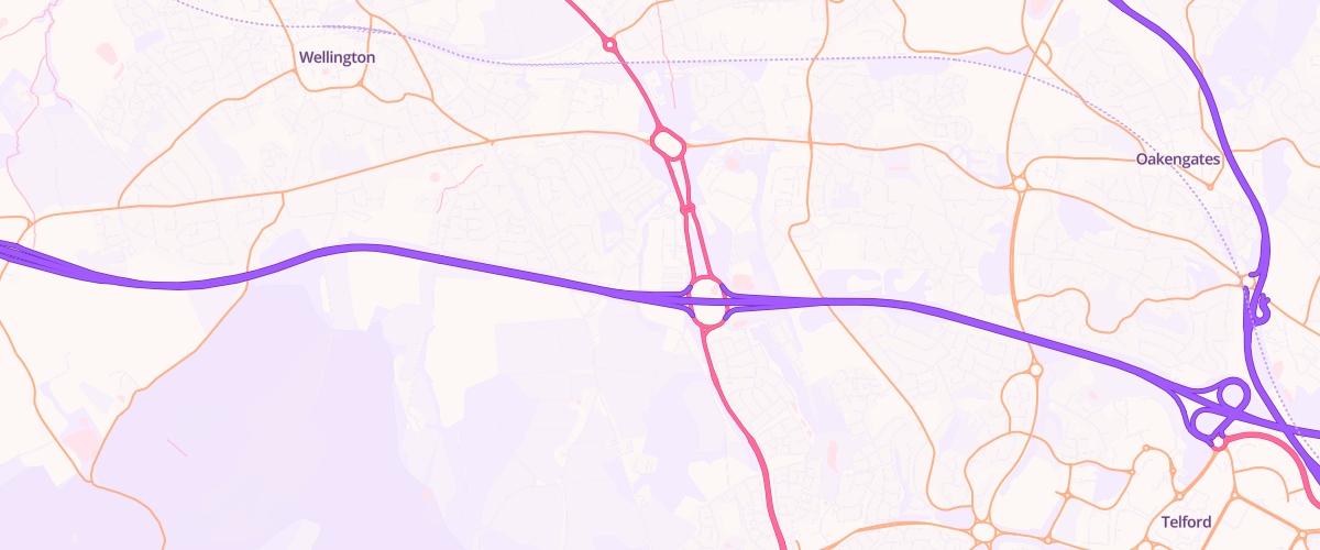 Map showing the location of Telford Extra Petrol Filling