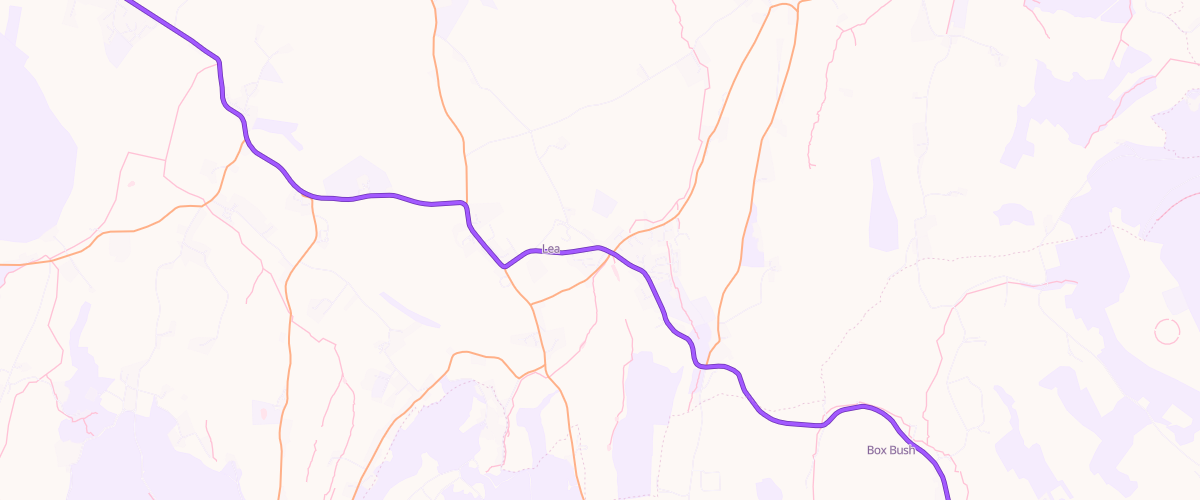 Map showing the location of Lea Garage