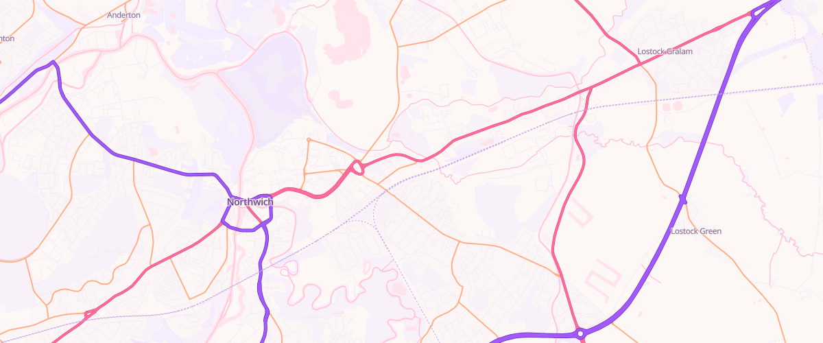 Map showing the location of Northwich Superstore Petrol Filling