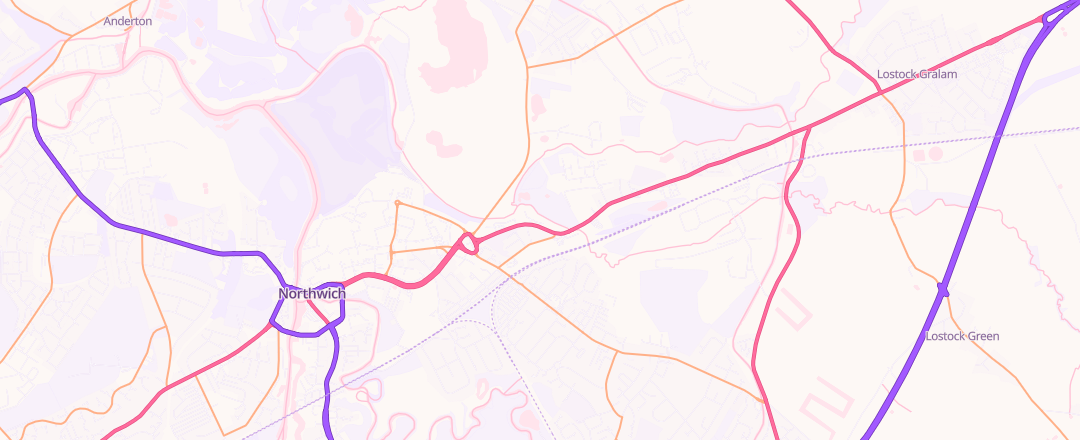 Map showing Holdcroft Nissan, Northwich