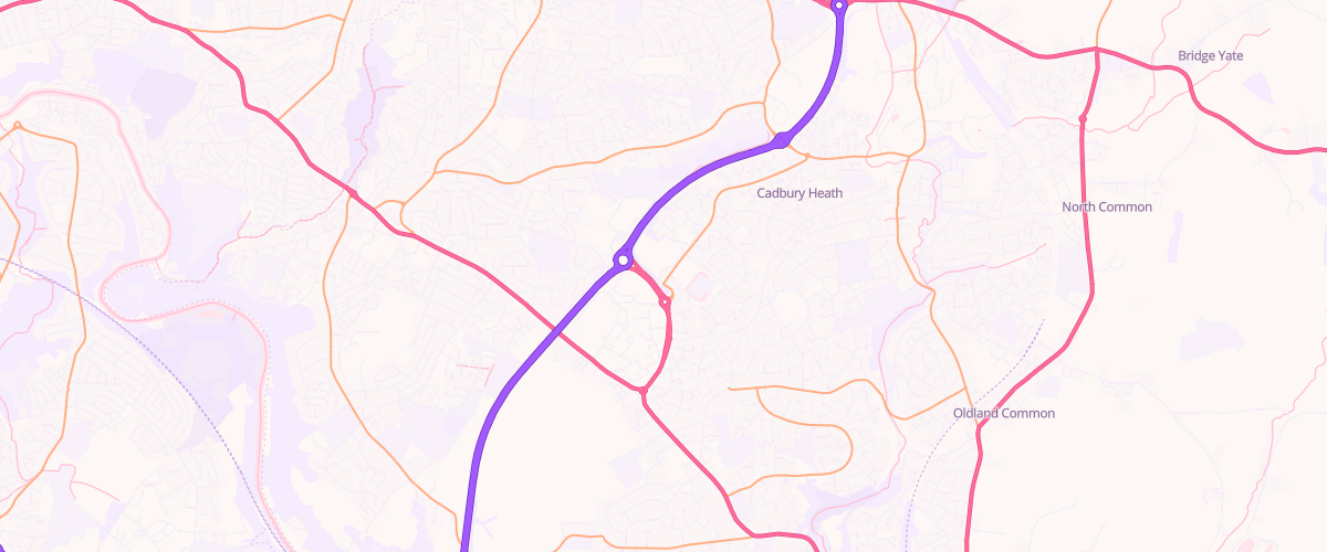 Map showing the location of Asda Longwell Green Supercentre