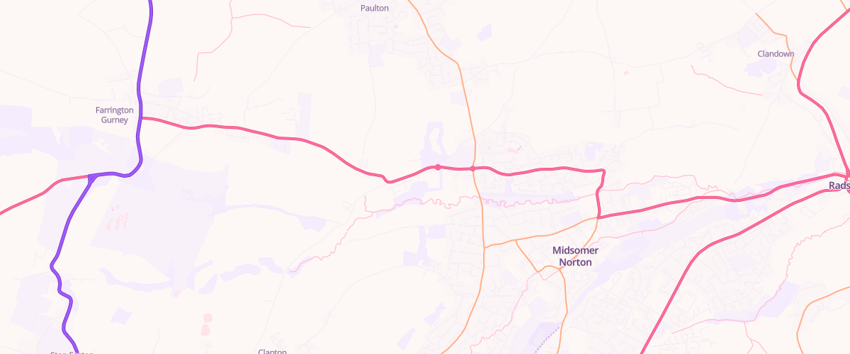 Map showing the location of Midsomer Norton Superstore Petrol
