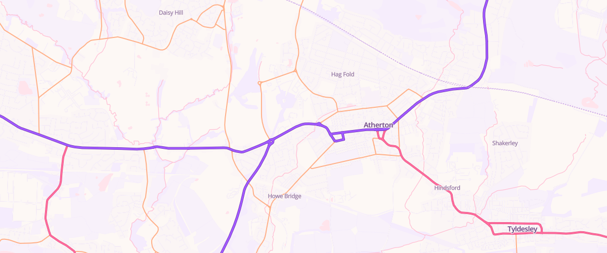 Map showing the location of Rontec Atherton