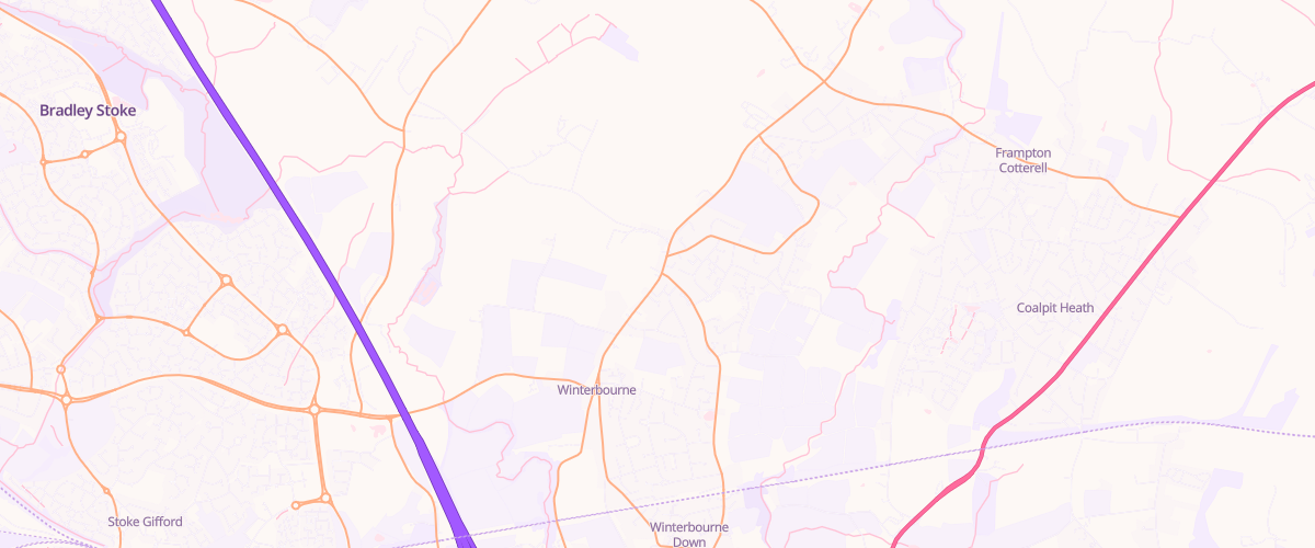 Map showing the location of Winterbourne Esso Express