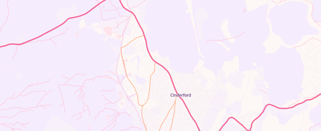 Map showing Loveridge's Garage Ltd, Cinderford