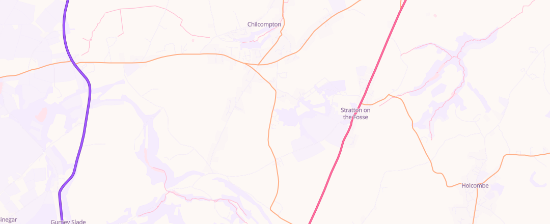 Map showing Chilcompton Mot Centre, Radstock