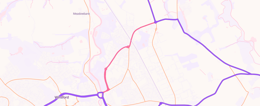 Map showing Barry And Wilkinson (tyres) Ltd, Winsford