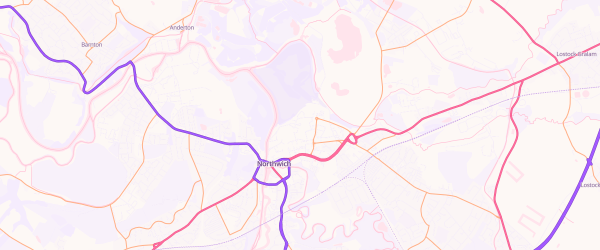 Map showing the location of Asda Barons Quay