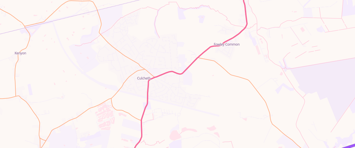 Map showing the location of Mfg Culcheth
