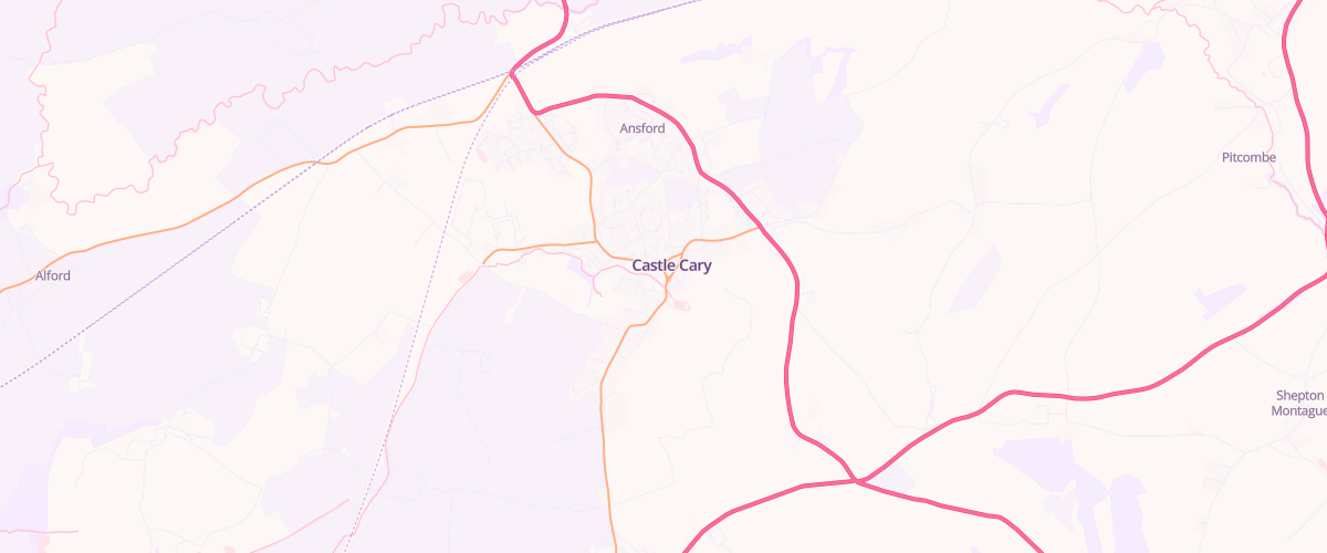 Map showing the location of Phillips Tyres Castle Cary