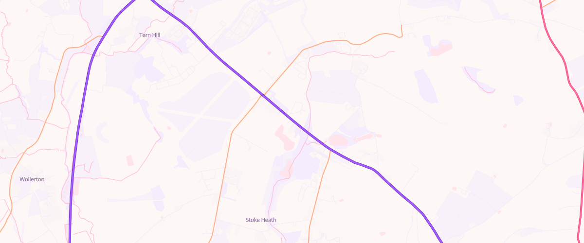 Map showing the location of Shell Little Waitrose Ternhill