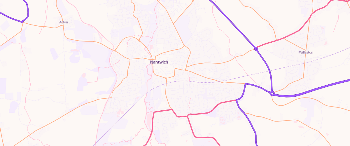 Map showing the location of Mfg Morrisons Nantwich