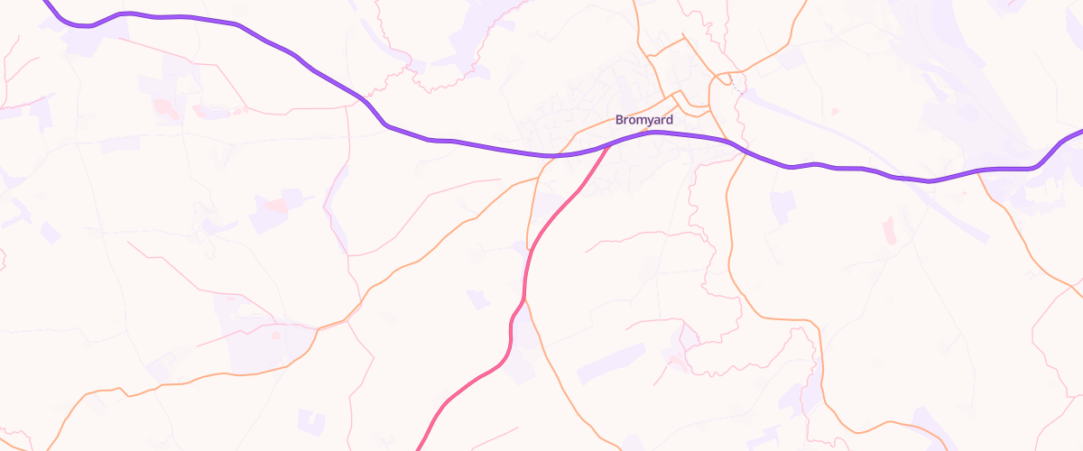 Map showing the location of Mapleleaf Express