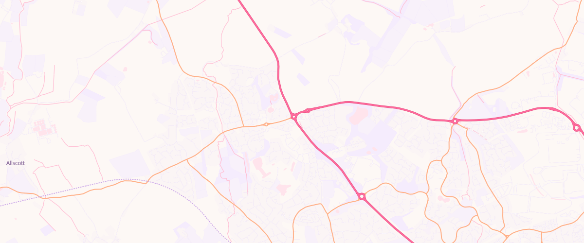 Map showing the location of Eg Telford Pfs