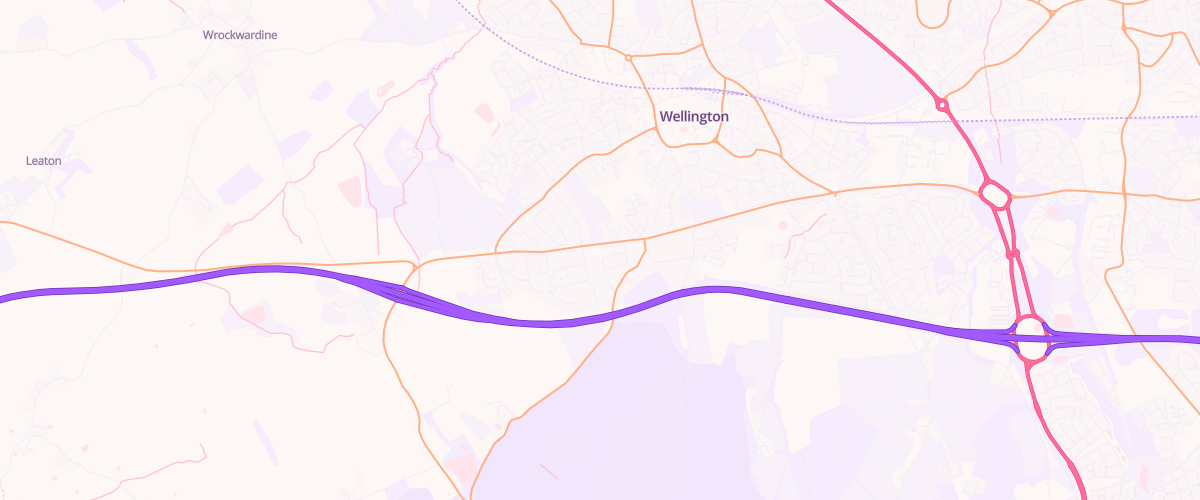 Map showing the location of Red Lion Service Station