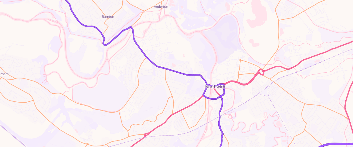 Map showing the location of Rontec Northwich
