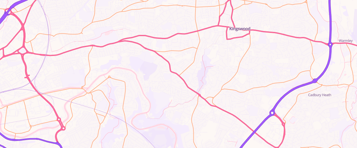 Map showing the location of Sainsburys Bristol St George