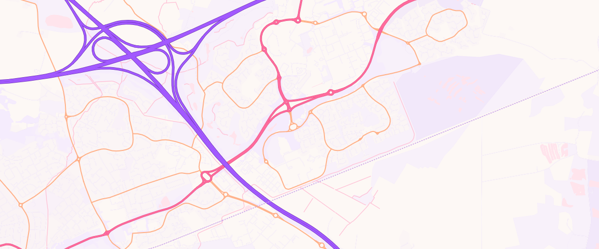 Map showing the location of Mfg Oakwood Gate