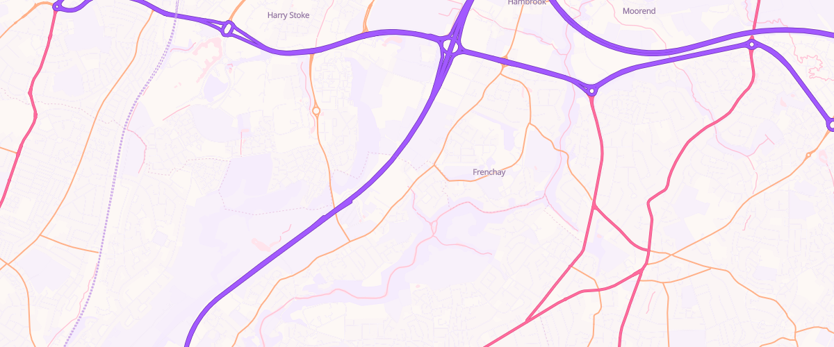 Map showing the location of Global Fuel Frenchay