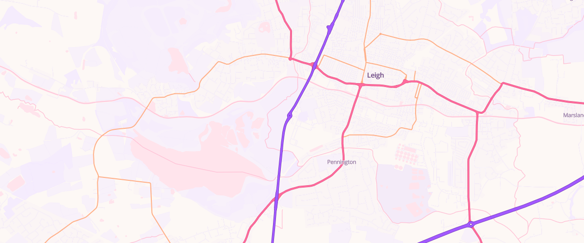Map showing the location of Mfg Morrisons Leigh