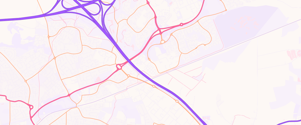Map showing the location of Asda Birchwood Superstore