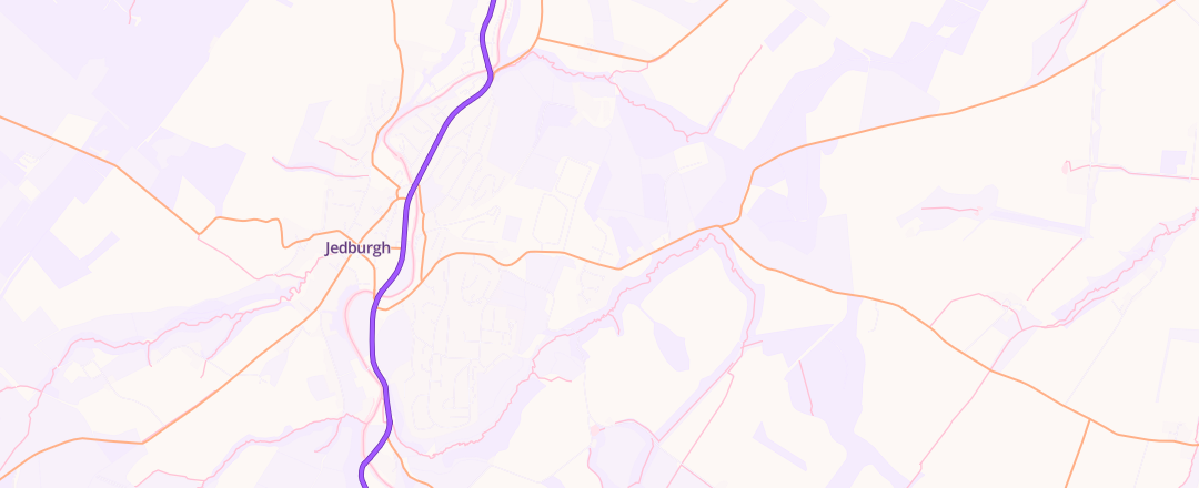 Map showing Finlayson Automotive Ltd, Jedburgh