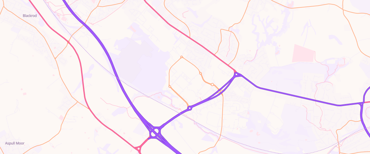 Map showing the location of Asda Horwich Superstore