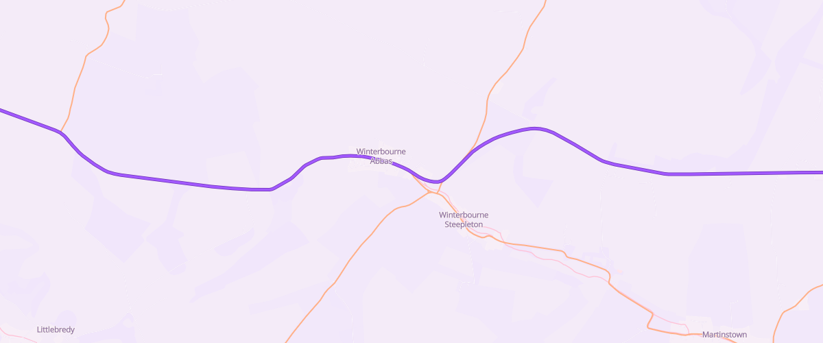 Map showing the location of Mfg Winterbourne Abbas
