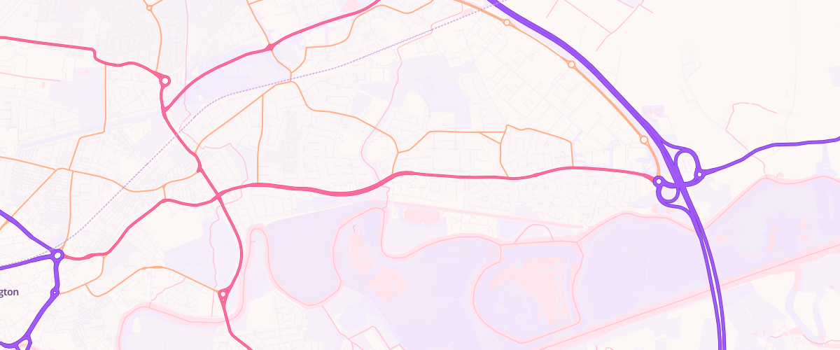 Map showing the location of Eg Warrington Pfs