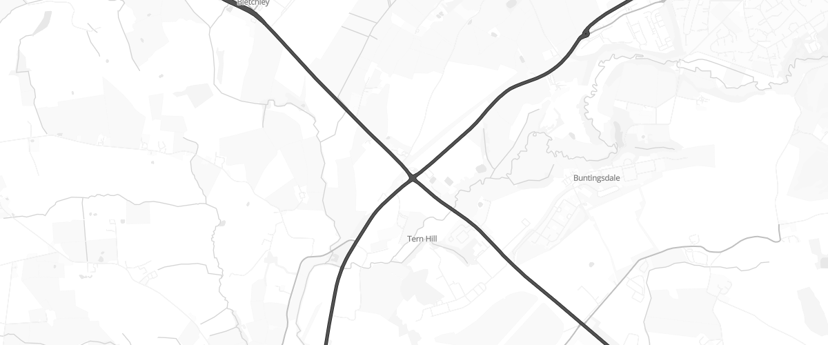 Map showing the location of Shell Little Waitrose Ternhill