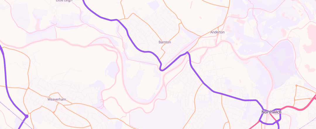 Map showing Tunnel Motors Ltd, Northwich