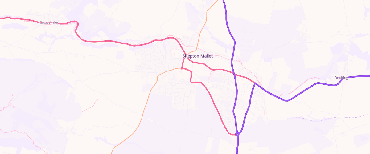 Map showing the location of Shepton Mallet Superstore Petrol