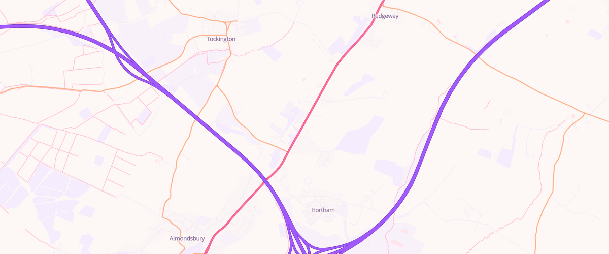 Map showing the location of Mfg Almondsbury