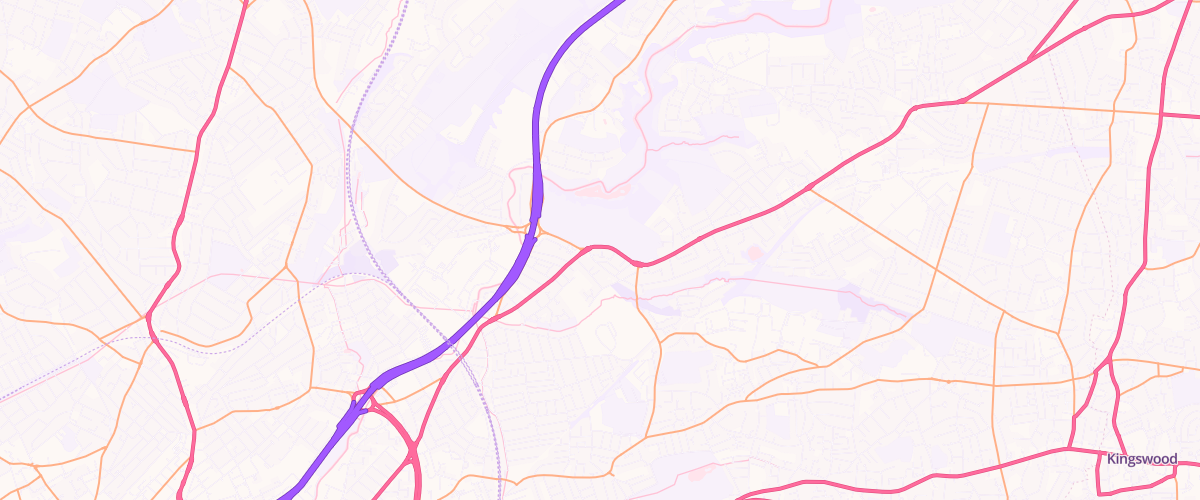 Map showing the location of Asda Eastville Park Express