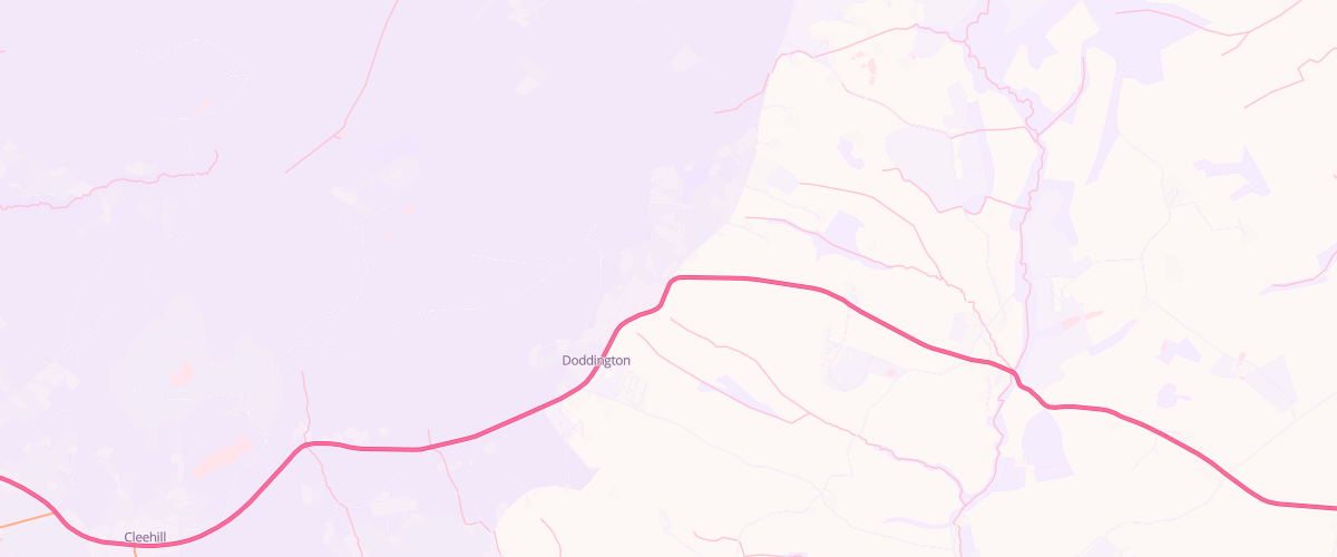 Map showing the location of Hopton Bank Garage