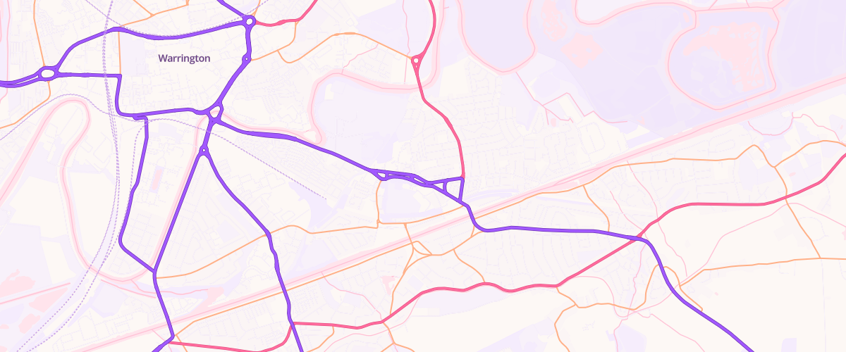 Map showing the location of Rontec Warrington