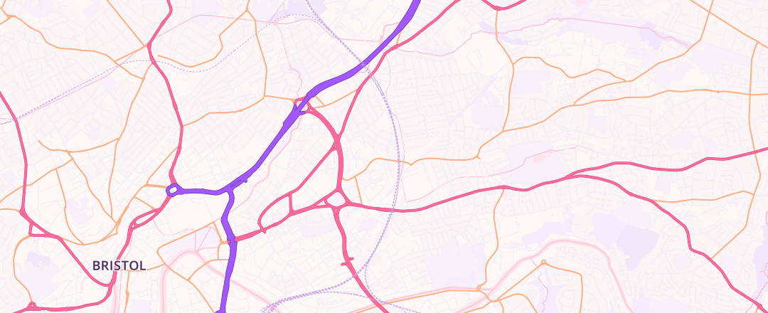 Map showing Sam Tyres, Bristol