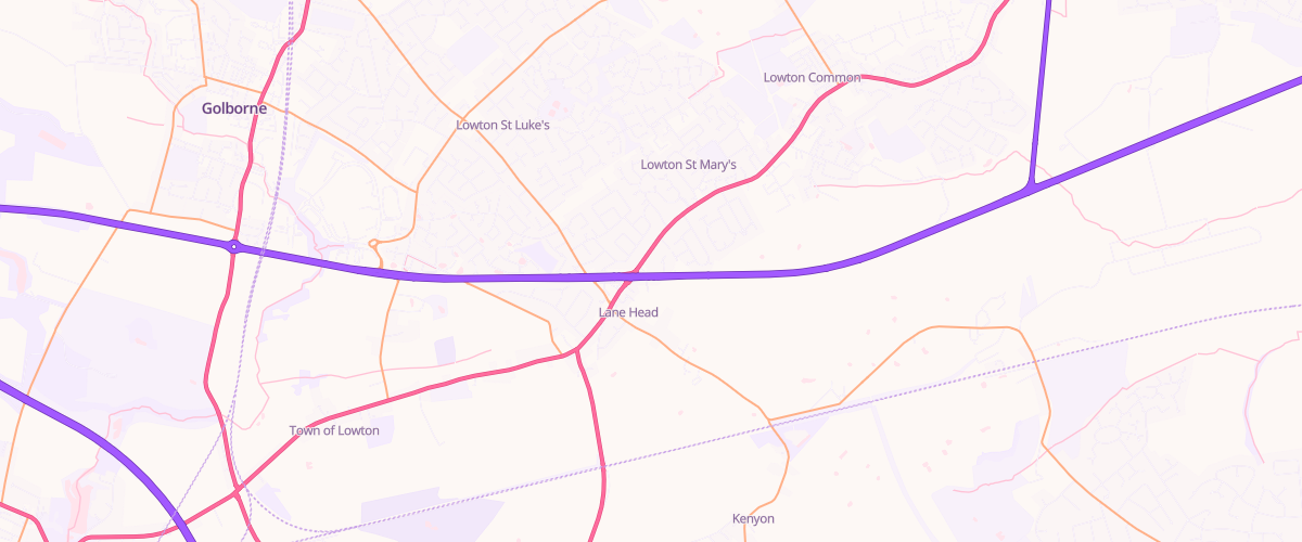 Map showing the location of Rontec Lanehead