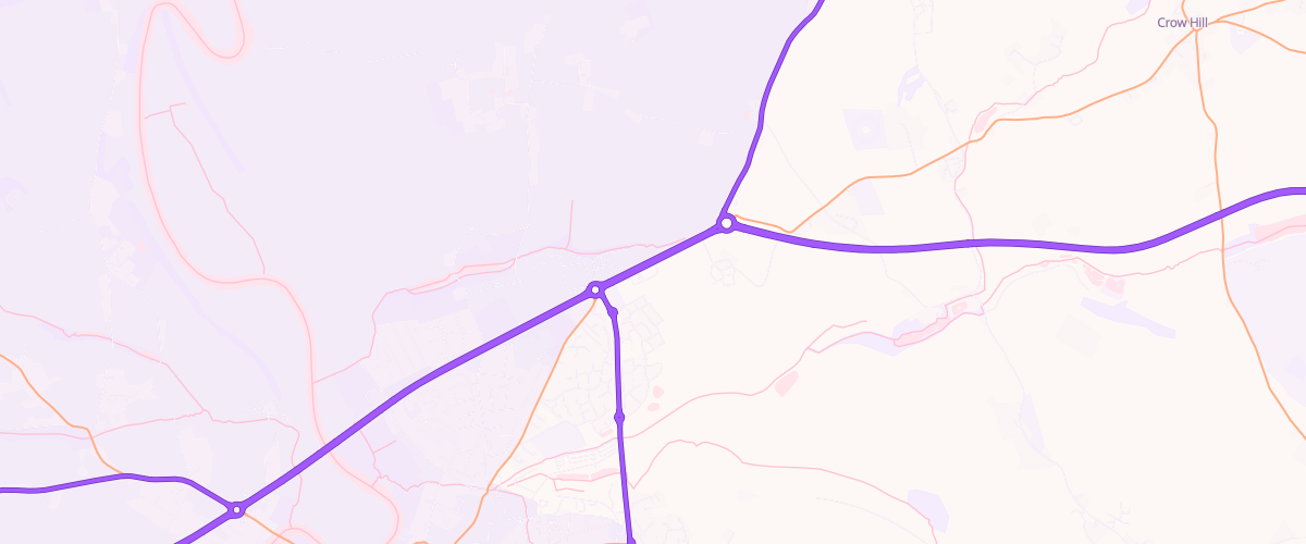 Map showing the location of Asda Ross Spur Express