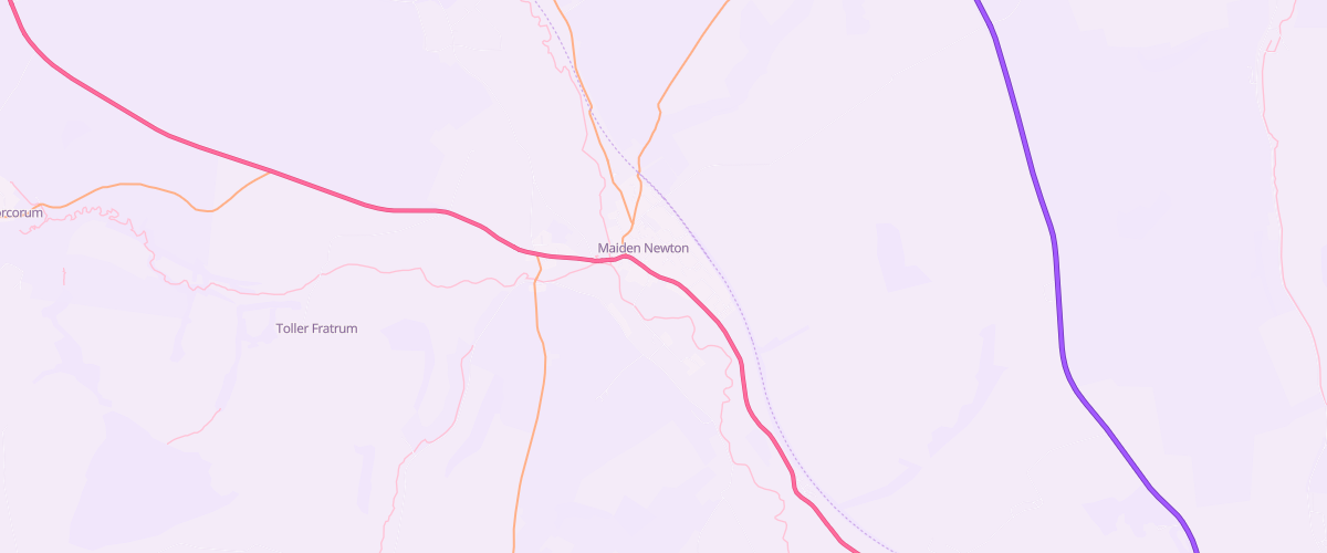 Map showing the location of Spar Maiden Newton