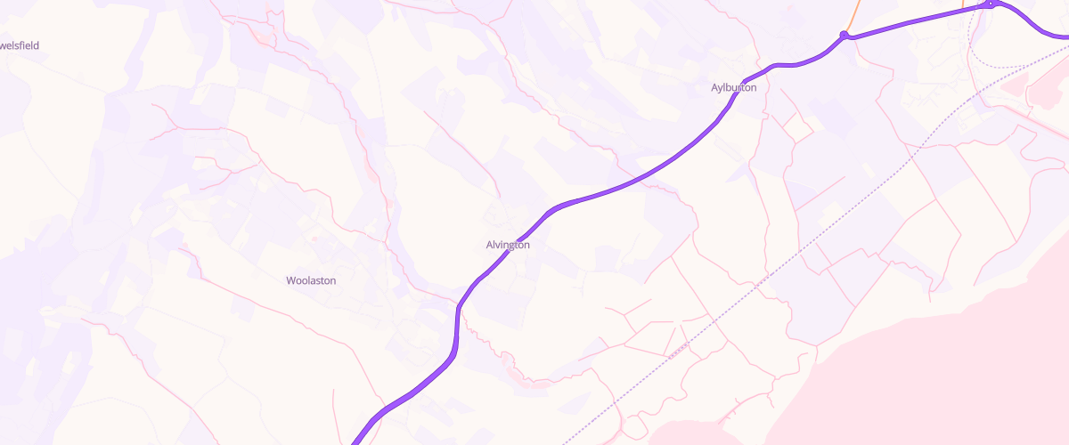Map showing the location of Global Fuel Alvington