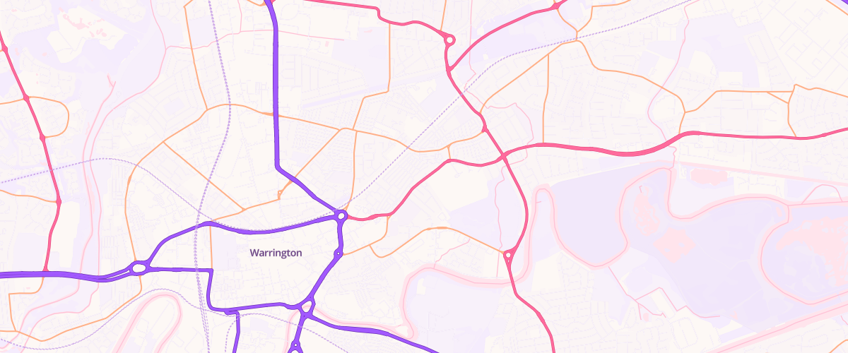 Map showing the location of Cheshire Service Station
