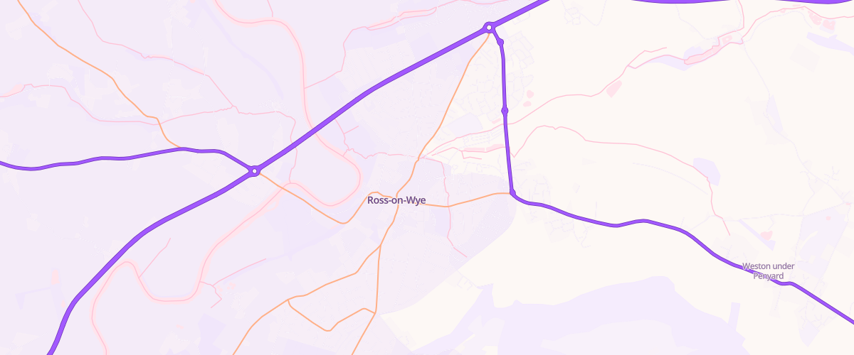 Map showing the location of Mfg Morrisons Ross On