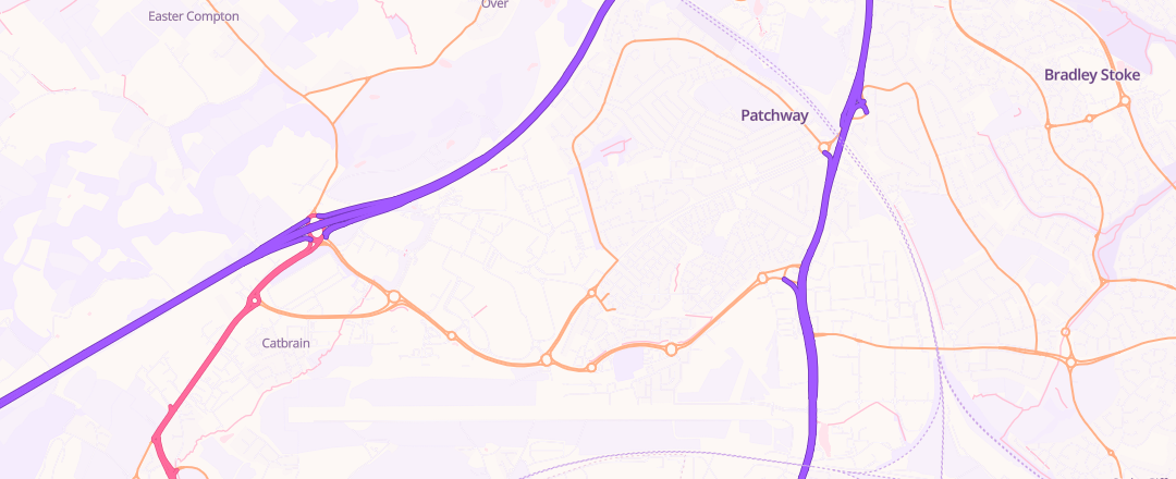 Map showing Mercedes Benz Direct, Bristol