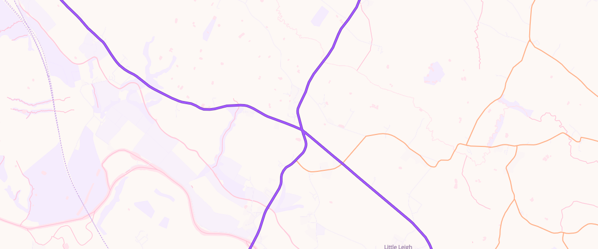 Map showing the location of Welcome Break Whitley