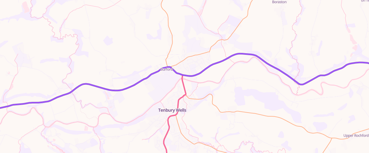 Map showing the location of Swan Garage Tenbury Ltd