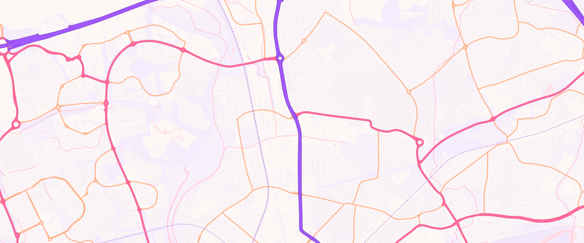 Map showing the location of Warrington Winwick Rd Express