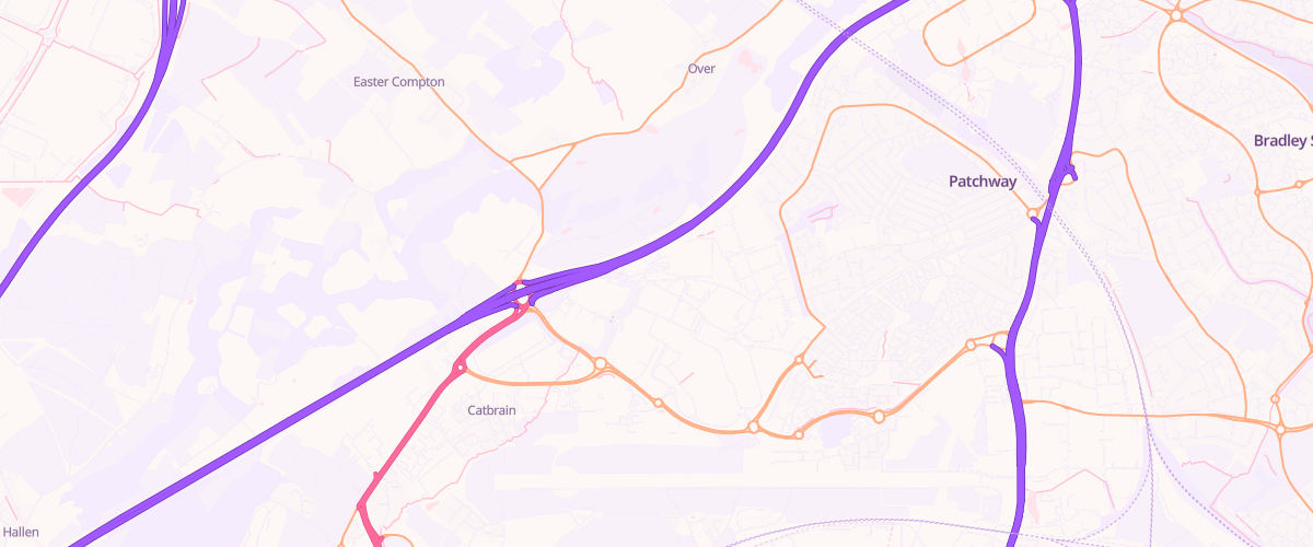 Map showing the location of Asda Patchway Supercentre