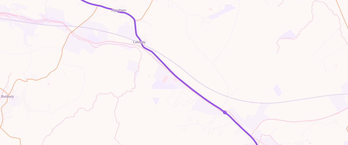 Map showing the location of Wardle Service Station