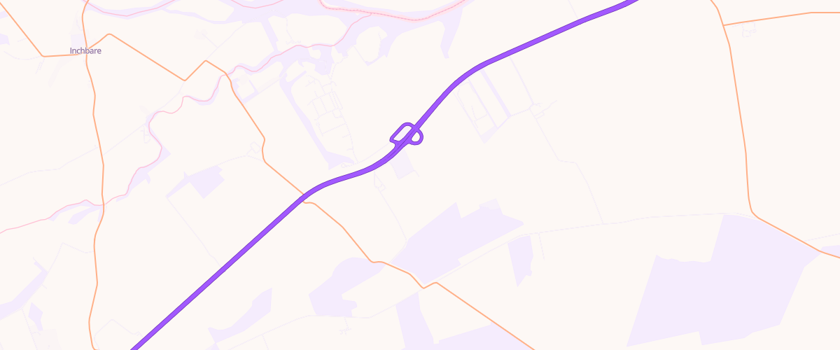 Map showing the location of Stracathro Services